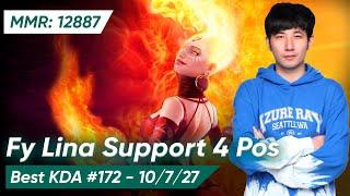 FY How to play LINA POS 4 | Dota 2 Support Pro Gameplay 7.37