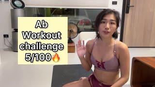 Ab workout 005/100 with Bunnybrownie