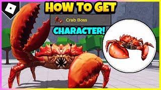 How To Get "DA CRAB" BADGE + CRAB BOSS CHARACTER in THE STRONGEST BATTLEGROUNDS! [ROBLOX]