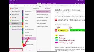 Notizbuch erstellen und löschen in OneNote