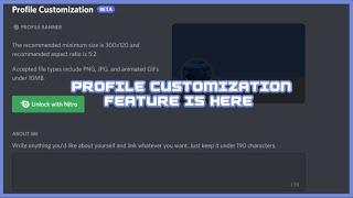 Discord Profile Customization - New Discord Feature 2021