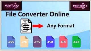 Free Online File Converter (WAV, MP3, MP4, JPG, PNG, MOV, PDF, AVI, 3GP, SVG, DOCX, BMP, GIF, MKV)