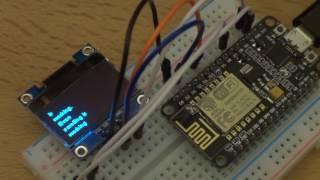 Running the Adafruit SSD1306 OLED example on NodeMCU ESP8266 dev board - ESP8266 Basics