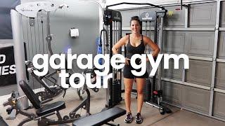 MY HOME GARAGE GYM TOUR AS A MOM *plus bloopers*