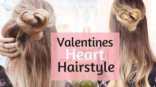 DIY Heart Knot Valentines Hairstyle