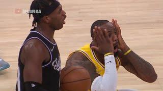 LeBron James didn’t like the foul call 