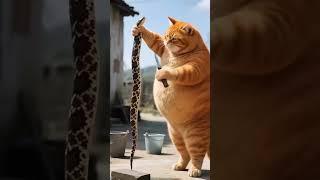 Billi ne saf ko mar ke paka kr kha gae #trending #viralvideo