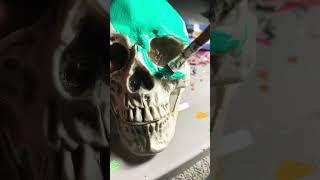 DIY Gold Plated Glam Skull | Quick And Easy DIY | #shorts #diy #art