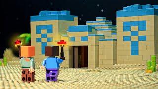 Journey to the Diamond Desert Temple in Minecraft! (Lego Minecraft Animation) | BRICKMINE