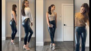 Leather Pants Lookbook - 3 Outfits - 4k - hannahmoreira_