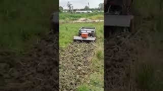 The newest design Remote control electric rotary cultivator in the world  No oil rotary tiller