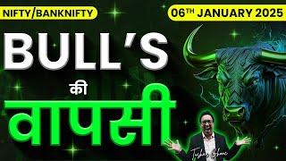 Nifty Prediction & Bank Nifty Analysis for Monday | 6th January 2025 | Banknifty Tomorrow