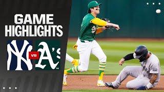 Yankees vs. A's Game Highlights (9/20/24) | MLB Highlights