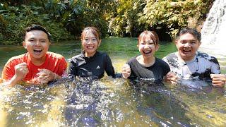 SERU-SERUAN MANDI DI SUNGAI!! ADA AIR TERJUN MINI!!