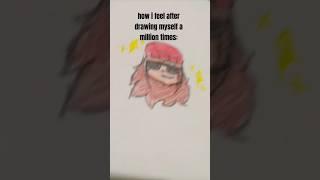 I love drawing myself lmfaoo #idkwhyimadethis #idkwhatever #idkwuttosay #artist #art #artwork 
