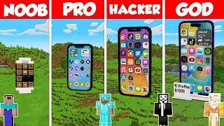 iPhone 16 Pro Max Build Battle Challenge - Noob vs Pro vs Hacker vs God - Minecraft Animation