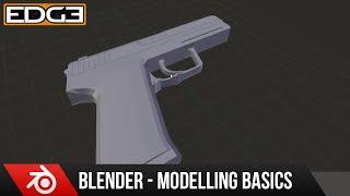 Blender for Beginners: 3D Modeling a Basic Handgun tutorial series part 2 by Zoonyboyz