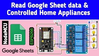 Google Sheet Home Automation NodeMCU 8266 || esp8266 read google sheet || esp8266 google spreadsheet