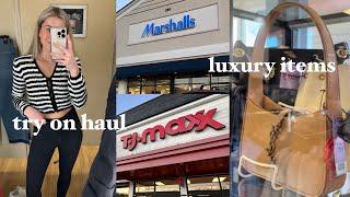 TJ MAXX + MARSHALLS SHOP WITH ME | designer & luxury deals (+HAUL)