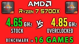 Ryzen 7 5700X Stock vs Overclock Test in 16 Games + CPU Thermals, Power & Efficiency Benchmarks