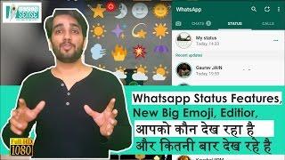 WhatsApp latest status feature, New Big Emoji, How to use these features | Hindi