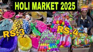 Cheapest Holi Market 2025  Exploring Gulal, Pichkari ₹4Rs | Holi Stash | Sadar Bazar Holi Market