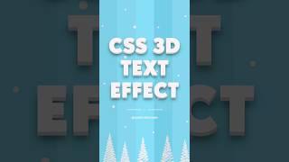 CSS Only 3D Text Effect for Stunning Web Design