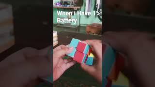 When I have 1% Battery #shorts #rubikscube #cubik #cuberang #ernorubik #cuberazn #cubesolver