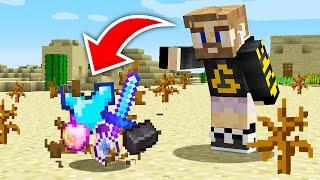 Minecraft Manhunt, But Dead Bushes Drops OP Items...