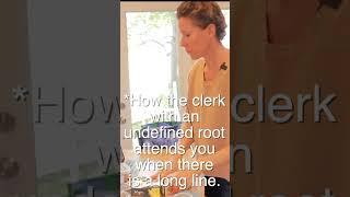 How the clerk with a defined vs undefined Root Center attends you when there’s a line! #humandesign