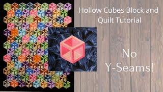 Hollow Cubes Quilt Block | Quilt Tutorial | Free Quilt Pattern | 3-D Quilt Pattern #quilting