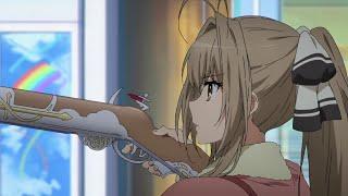 Blue-stripped pantsu are standard | Amagi Brilliant Park Episode 1