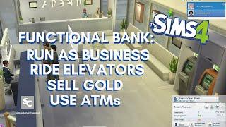 Functional Bank That Your Sims Can Own! | The Sims 4