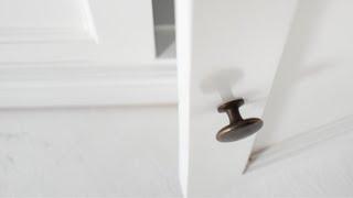 Classic White Hutch Unit with Antique Brass Hardware