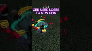 GER USER LOSES TO STW SPIN #yba #roblox #trending #shorts #tiktok #viralvideo #viralshorts #jjba