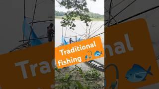 Traditional River Fishing with Net | Peaceful Fisherman's Life