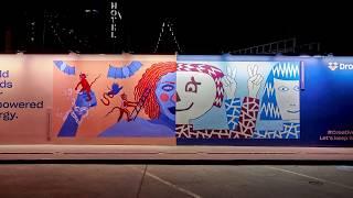 Dropbox Live Mural: Standing Up for Human Rights | Dropbox at SXSW | Dropbox