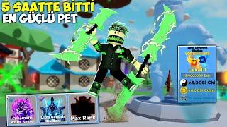 14 EN GÜÇLÜ PET İLE 5 SAATTE TÜM RANKLAR BİTTİ / Ninja Legends / Roblox Türkçe