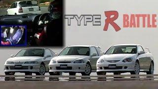 [ENG CC] Integra Type R DC2 vs.DC5 vs.Civic EK9 - NO CUT DC2 onboard - Ebisu 2001