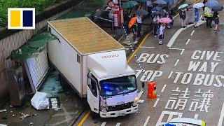 Hong Kong woman killed in bus stop crash