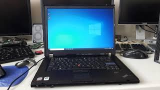 Lenovo ThinkPad T61 SSD boot test w/ Windows 10 64-bit