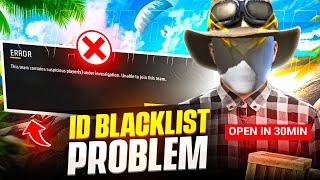 Free Fire ID Blacklist Problem Solve  This Team Contains Suspicious Players Problem Solution 2025