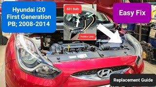 how to replace front position lamp on Hyundai i20 #headlight