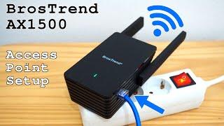 BrosTrend AX1500 Wi-Fi 6 extender dual band • Access point mode setup