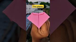 flying tiny paper plane/ little plane/ mini paper airplane  #music #trending #shorts