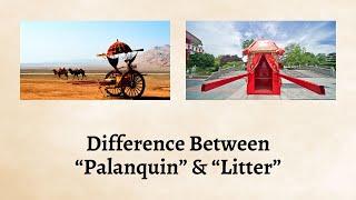 Difference Between Palanquin and Litter | Palanquin vs. Litter: Unpacking the Royal Rides of History