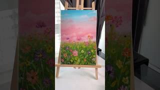 Dreamy flower garden / acrylic painting