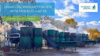 CHARCOAL PRODUCTION SITE WITH MODECO 4-60 PS