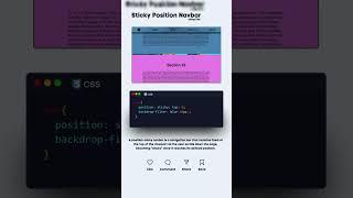  Build a Sticky Navbar with CSS – Stay on Top! ||#shorts #shortvideo #navbardesign #html5css3