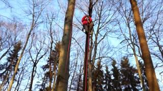 Rope ascend - frog walker system - Petzl Croll plus hand ascender and foot ascender